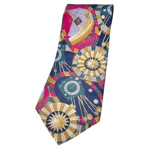 Charleston Tie Rack Mens 100 Silk Nautical Celestial Map Made in Italy